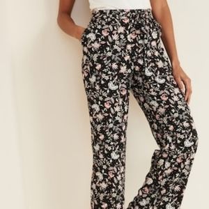 High-Waisted Tie-Belt Soft Pants for Women